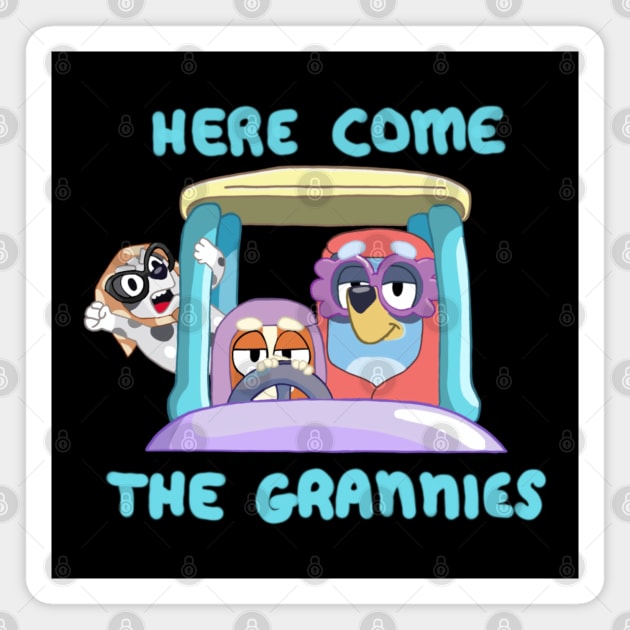 Here Come The Grannies Magnet by FulgoraTempestes Designs 